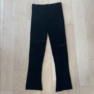 Alexander Wang Black Velveteen Ribbed Pants